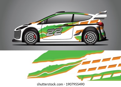 Racing Car decal Wrap Design. Grafische abstrakte Liverdesign für Racing, Tuning, Rally Car. eps10-Format