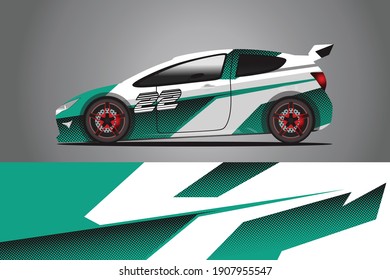Racing Car decal wrap design. Graphic abstract livery designs for Racing, tuning, Rally car. eps 10 format