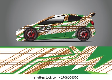 Racing Car decal wrap design. Graphic abstract livery designs for Racing, tuning, Rally car. eps 10 format