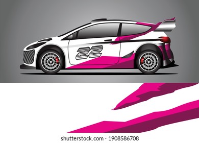 Racing Car decal wrap design. Graphic abstract livery designs for Racing, tuning, Rally car. eps 10 format