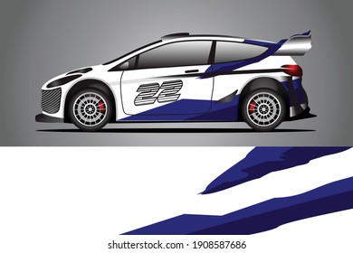 Racing Car decal wrap design. Diseño gráfico abstracto de livery para carreras, tuning, Rally car. formato eps 10
