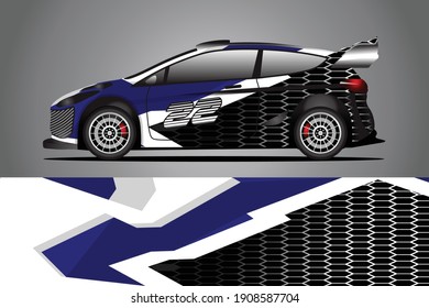 Racing Car decal wrap design. Graphic abstract livery designs for Racing, tuning, Rally car. eps 10 format