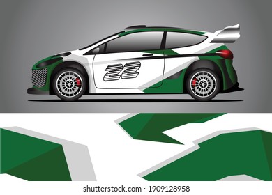 Racing Car decal wrap design. Graphic abstract livery designs for Racing, tuning, Rally car. eps 10 format