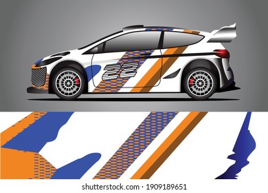 Racing Car decal wrap design. Graphic abstract livery designs for Racing, tuning, Rally car. eps 10 format