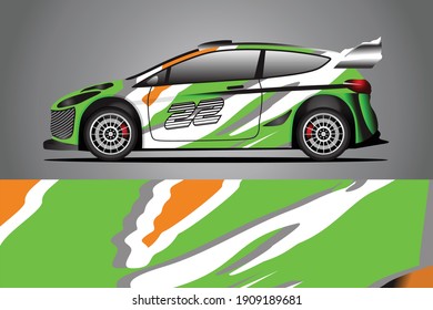 Racing Car decal wrap design. Graphic abstract livery designs for Racing, tuning, Rally car. eps 10 format