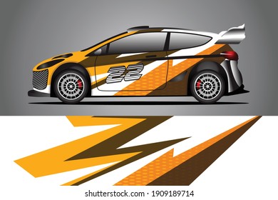 Racing Car decal wrap design. Graphic abstract livery designs for Racing, tuning, Rally car. eps 10 format