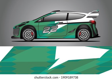 Racing Car decal wrap design. Graphic abstract livery designs for Racing, tuning, Rally car. eps 10 format