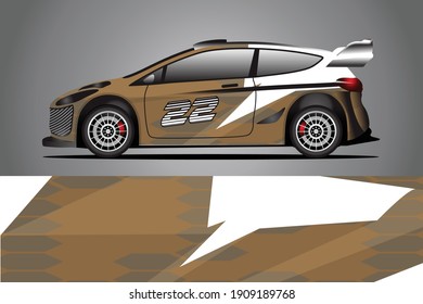 Racing Car decal wrap design. Graphic abstract livery designs for Racing, tuning, Rally car. eps 10 format