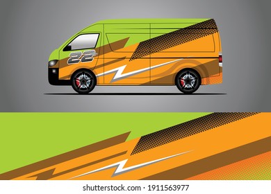 Racing Car decal wrap design. Graphic abstract livery designs for Racing, tuning, Rally car. eps 10 format