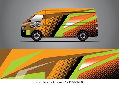 Racing Car decal wrap design. Graphic abstract livery designs for Racing, tuning, Rally car. eps 10 format