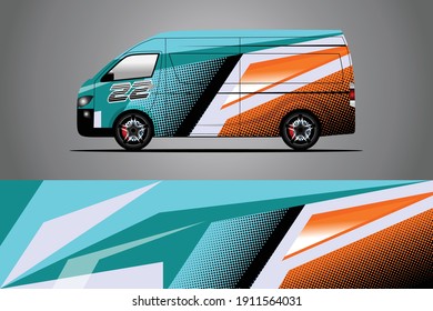 Racing Car decal wrap design. Graphic abstract livery designs for Racing, tuning, Rally car. eps 10 format