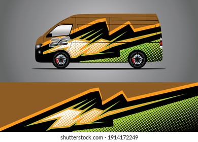 Racing Car decal wrap design. Graphic abstract livery designs for Racing, tuning, Rally car. eps 10 format