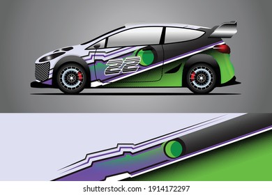 Racing Car decal wrap design. Graphic abstract livery designs for Racing, tuning, Rally car. eps 10 format