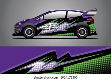 Racing Car decal wrap design. Graphic abstract livery designs for Racing, tuning, Rally car. eps 10 format