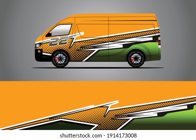 Racing Car decal wrap design. Graphic abstract livery designs for Racing, tuning, Rally car. eps 10 format