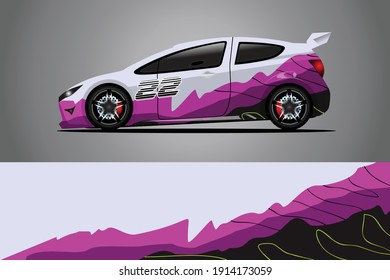 Racing Car decal wrap design. Graphic abstract livery designs for Racing, tuning, Rally car. eps 10 format