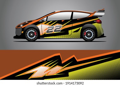 Racing Car decal wrap design. Graphic abstract livery designs for Racing, tuning, Rally car. eps 10 format