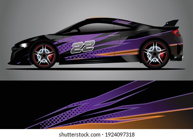 Racing Car decal wrap design. Graphic abstract livery designs for Racing, tuning, Rally car. eps 10 format