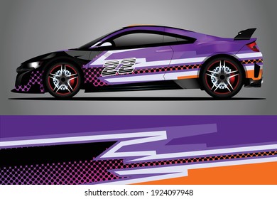 Racing Car decal wrap design. Graphic abstract livery designs for Racing, tuning, Rally car. eps 10 format
