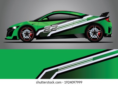 Racing Car decal wrap design. Graphic abstract livery designs for Racing, tuning, Rally car. eps 10 format