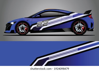 Racing Car decal wrap design. Graphic abstract livery designs for Racing, tuning, Rally car. eps 10 format	