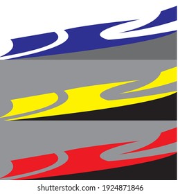 racing car decal wrap design vector