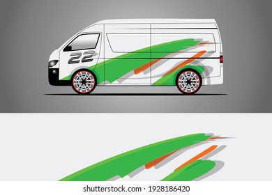 Racing Car decal wrap design. Graphic abstract livery designs for Racing, tuning, Rally car. eps 10 format