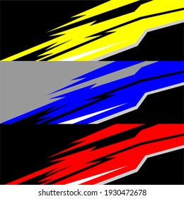 racing car decal wrap design vector