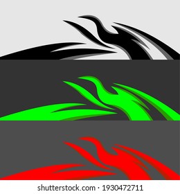racing car decal wrap design vector