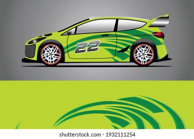 Racing Car decal wrap design. Graphic abstract livery designs for Racing, tuning, Rally car. eps 10 format
