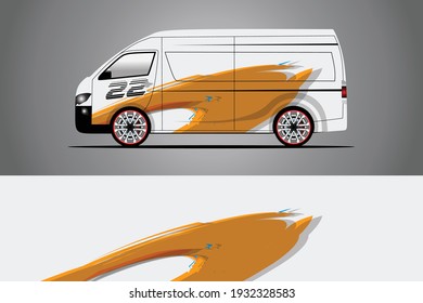 Racing Car decal wrap design. Graphic abstract livery designs for Racing, tuning, Rally car. eps 10 format