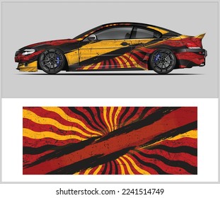 Racing Car decal Wrap Design.