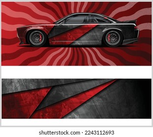 Racing Car decal Wrapper Design