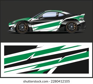 Racing Car decal wrap design  for vehicle vinyl sticker design