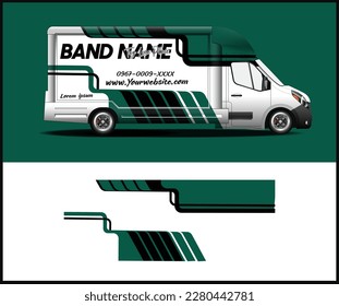 Racing Car decal wral design Vector strip para el ajuste de coche de carreras
