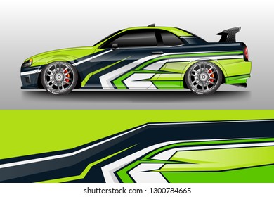 Racing car decal wrap vector designs. Truck and cargo van decal, company , rally, drift . Graphic abstract stripe racing background .