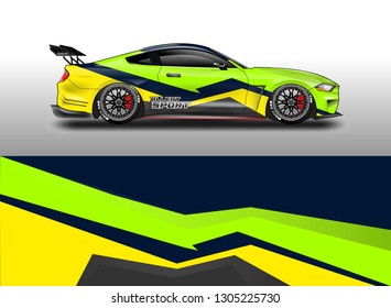 Racing car decal wrap vector designs. Truck and cargo van decal, company , rally, drift . Graphic abstract stripe racing background . 