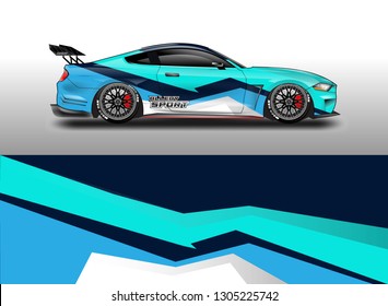Racing car decal wrap vector designs. Truck and cargo van decal, company , rally, drift . Graphic abstract stripe racing background . 