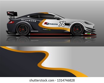 
Racing car decal wrap vector designs. Truck and cargo van decal, company , rally, drift . Graphic abstract stripe racing background

