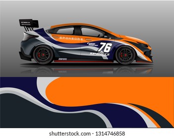 
Racing car decal wrap vector designs. Truck and cargo van decal, company , rally, drift . Graphic abstract stripe racing background

