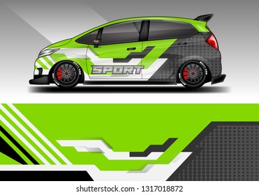 Racing car decal wrap vector designs. Truck and cargo van decal, company , rally, drift