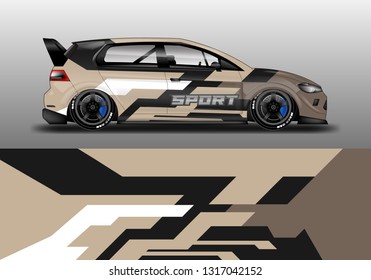 Racing car decal wrap vector designs. Truck and cargo van decal, company , rally, drift 