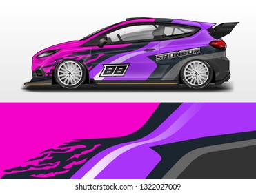 Racing car decal wrap vector designs. Truck and cargo van decal, company , rally, drift 