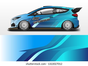 Racing car decal wrap vector designs. Truck and cargo van decal, company , rally, drift 