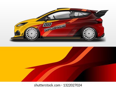 Racing car decal wrap vector designs. Truck and cargo van decal, company , rally, drift 