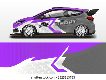 Racing car decal wrap vector designs. Truck and cargo van decal, company , rally, drift 