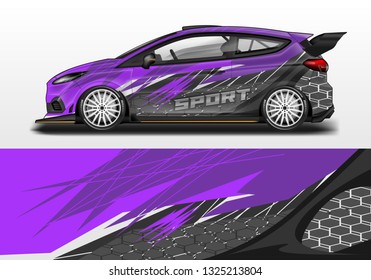 Racing car decal wrap vector designs. Truck and cargo van decal, company , rally, drift 