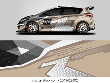 Racing car decal wrap vector designs. Truck and cargo van decal, company , rally, drift . Eps 10