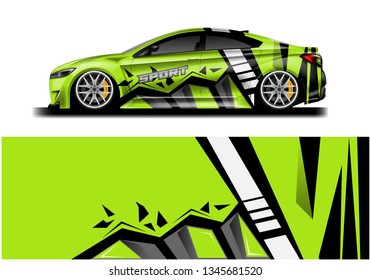 Racing car decal wrap vector designs. Truck and cargo van decal, company , rally, drift . Eps 10 