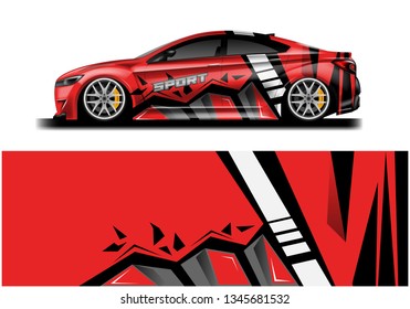 Racing car decal wrap vector designs. Truck and cargo van decal, company , rally, drift . Eps 10 